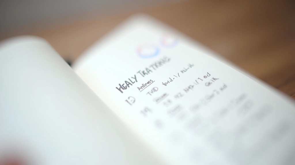 Beispiel einer ausgefüllten Tracking-Seite mit Wochendatum, Fortschrittsbewertung und handschriftlichen Notizen